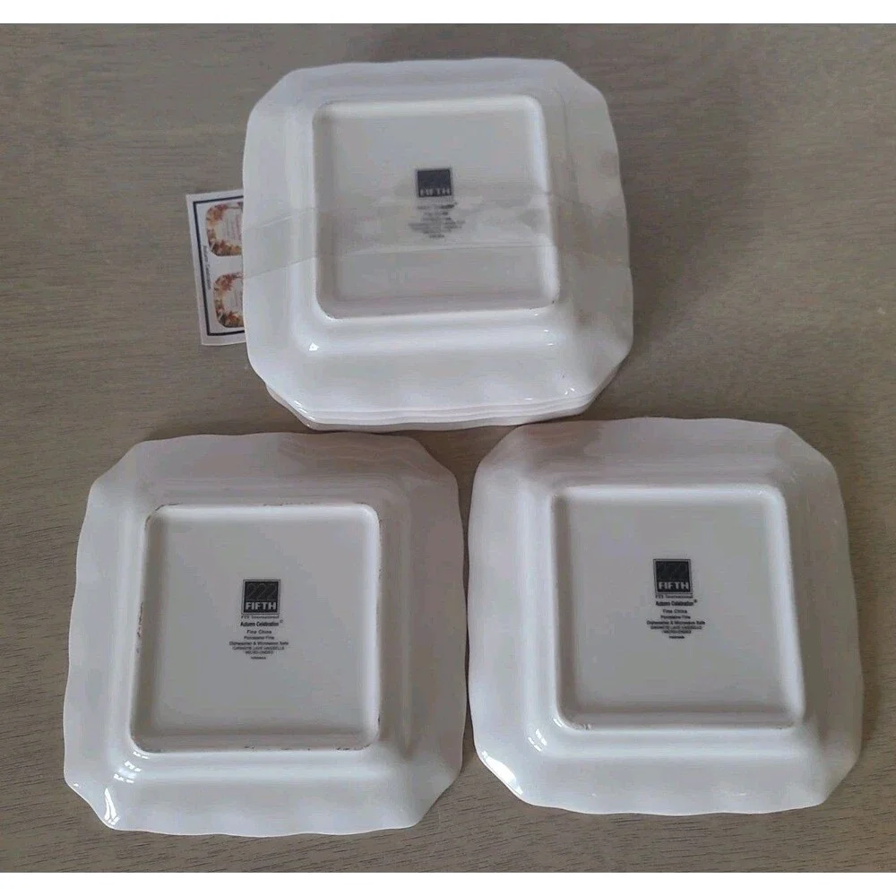 Set 6 222 Fifth Autumn  Celebration Thanksgiving Day Appetizer Plates 6